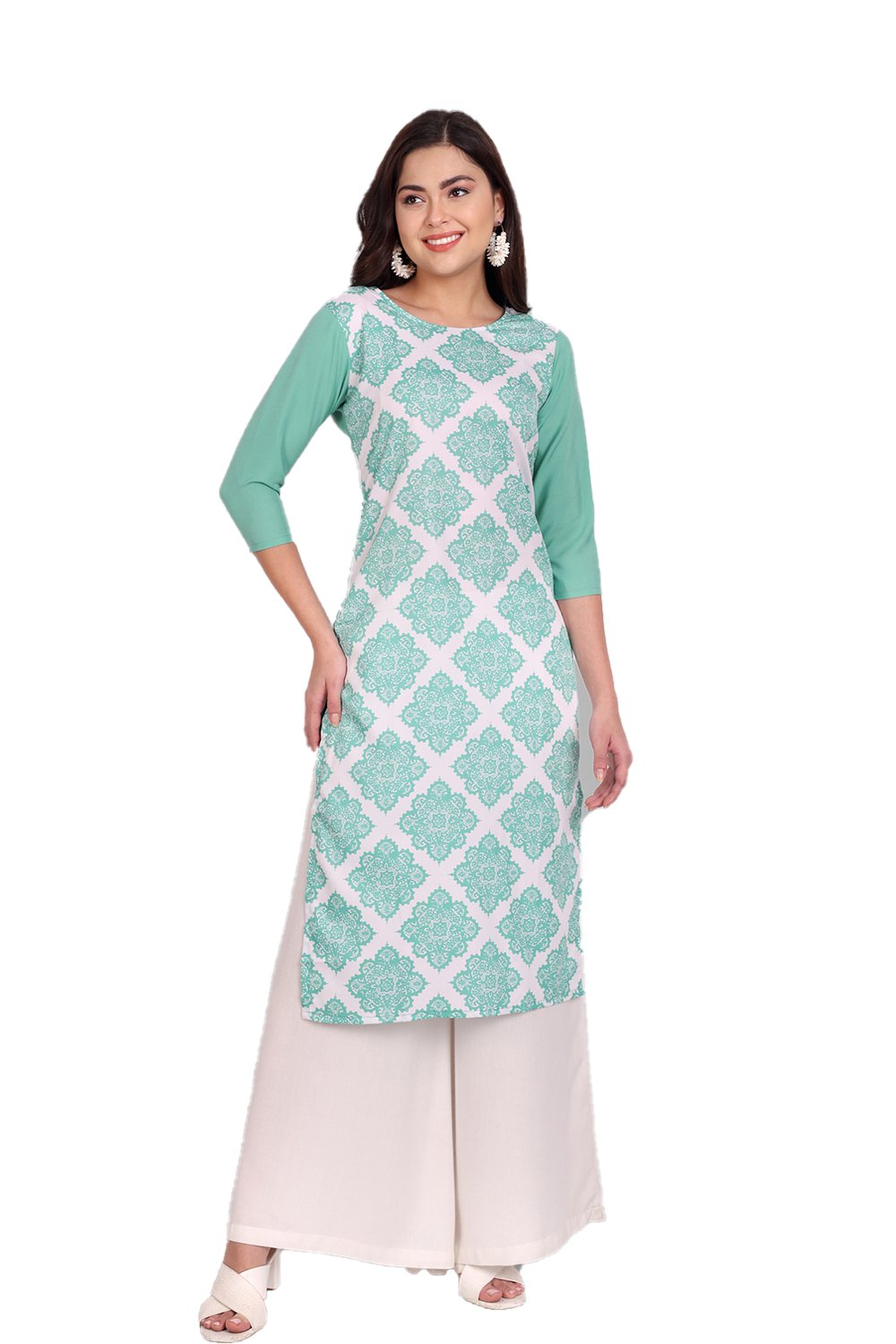 Crape Kurti 1 Regular Wear Crape Wholesale Printed Kurtis
